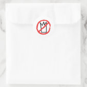 Kein Königslogo Runder Aufkleber (Tasche)