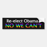 Kein können wir Obama-Regenbogen-Autoaufkleber