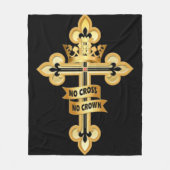 Kein Kreuz Keine Krone Fleecedecke (Vorderseite)