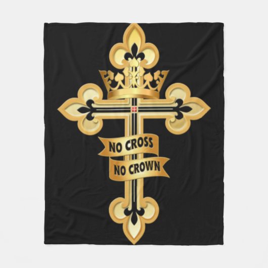Kein Kreuz Keine Krone Fleecedecke (Vorderseite)