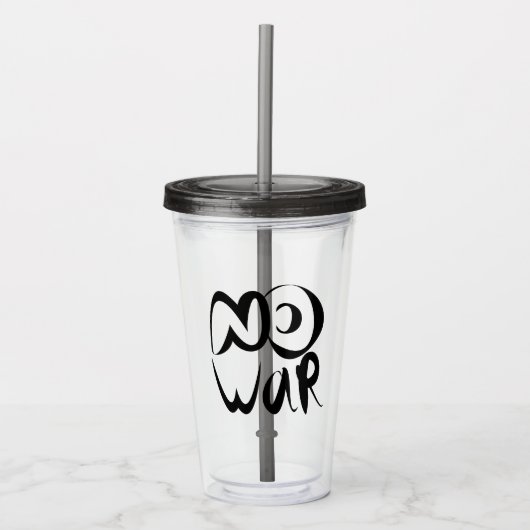 Kein Krieg Acryltrinkbecher (Vorderseite)