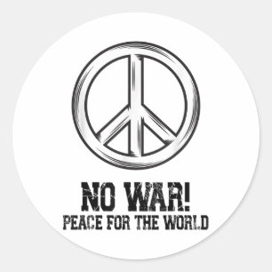 Kein Krieg, Frieden, Antiwar, kein Krieg Runder Aufkleber