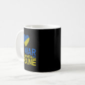 Kein Krieg Ich stehe hinter der Ukraine Kriegsende Kaffeetasse (Vorderseite Links)