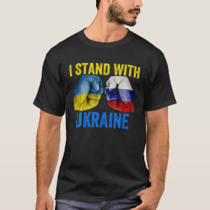 Kein Krieg Ich stehe mit der ukrainischen Flaggenf T-Shirt
