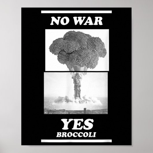 Kein Krieg Ja Broccoli Poster (Vorne)