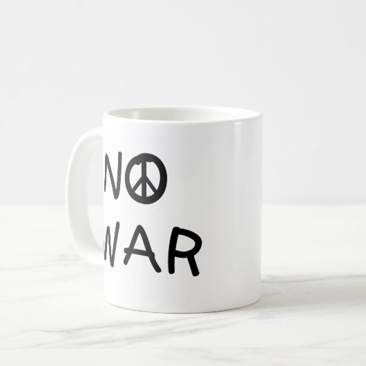 KEIN Krieg Kaffeetasse (Vorderseite Links)
