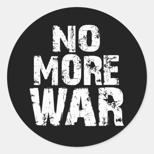 Kein Krieg mehr Runder Aufkleber (Vorderseite)