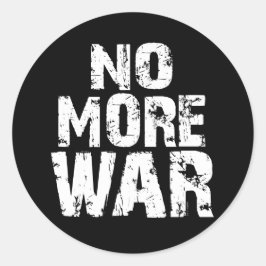 Kein Krieg mehr Runder Aufkleber