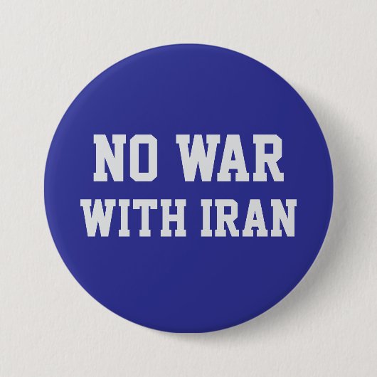 KEIN KRIEG MIT DEM IRAN Politische Proteste Button (Vorderseite)
