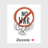 Kein Krieg mit der Taube Aufkleber (Blatt)