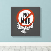 Kein Krieg mit der Taube Leinwanddruck (Insitu (Holzboden))