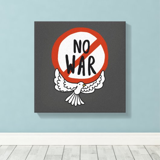 Kein Krieg mit der Taube Leinwanddruck (Insitu (Holzboden))