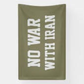 KEIN KRIEG MIT IRAN Banner (Vertikal)