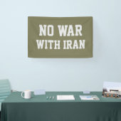 KEIN KRIEG MIT IRAN Banner (Messe)