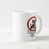 Kein Krieg mit Taube Jumbo-Tasse (Vorderseite Rechts)