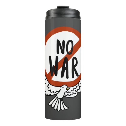 Kein Krieg mit Taube Thermosbecher (Vorderseite)