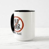 Kein Krieg nur Frieden Tasse (Vorderseite Links)