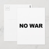 Kein Krieg Postkarte (Vorne/Hinten)