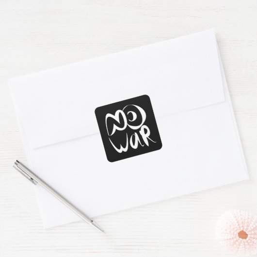 Kein Krieg Quadratischer Aufkleber (Umschlag)