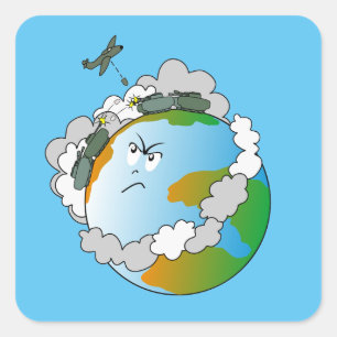 Kein Krieg! Quadratischer Aufkleber