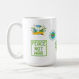 KEIN KRIEG, SONDERN EINHEIT, SCHLUCK DES FRIEDENS  KAFFEETASSE