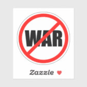 Kein Kriegssymbol Aufkleber (Blatt)