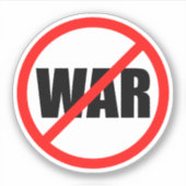 Kein Kriegssymbol Aufkleber (Vorderseite)