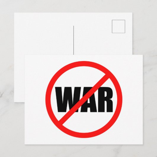 Kein Kriegssymbol Postkarte (Vorne/Hinten)