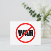 Kein Kriegssymbol Postkarte (Stehend Vorderseite)