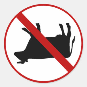 KEIN Kuh-Neigen! Runder Aufkleber