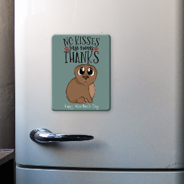 Kein Kuss...nur Leckereien Valentine vom Hund Kühl Magnet