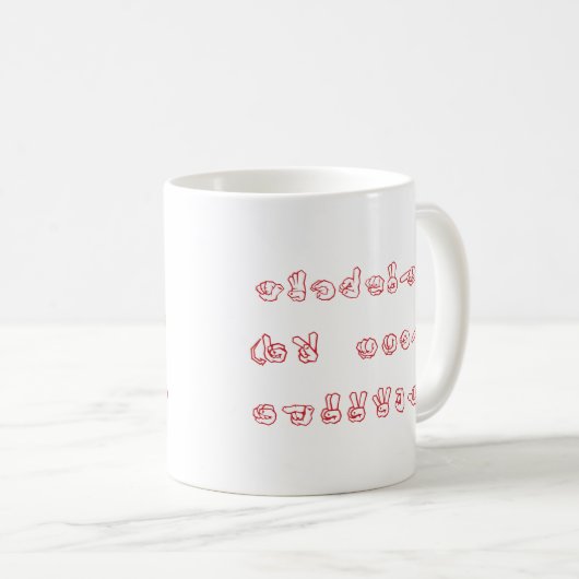 Kein L ASL-Graffiti Kaffeetasse (VorderseiteRechts)