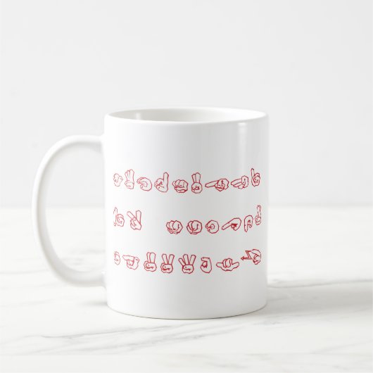 Kein L ASL-Graffiti Kaffeetasse (Links)