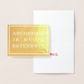 Kein L Gold oder Silberne weiße Grenze Weihnachten Folienkarte (Anzeige)