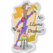 Kein Lama Drama! 2 Aufkleber (Vorderseite)