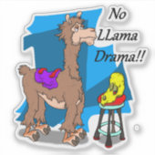 Kein Lama Drama! Aufkleber (Vorderseite)