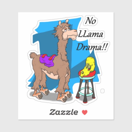 Kein Lama Drama! Aufkleber (Blatt)