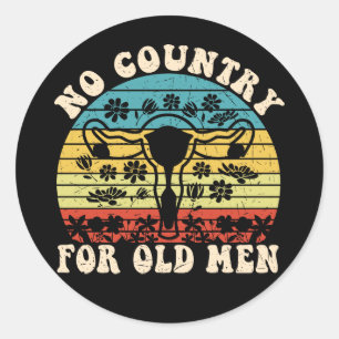 Kein Land für den alten Mann Uterus Runder Aufkleber