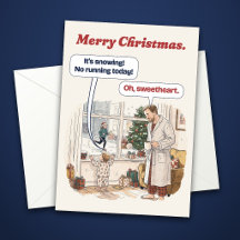 Kein Laufen heute Lustige Läufer Weihnachtskarte