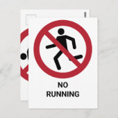 Kein Laufen, Verbotszeichen Postkarte (Vorne/Hinten)