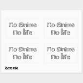 kein Leben Rechteckiger Aufkleber (Blatt)