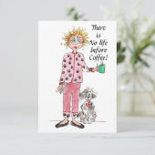 Kein Leben vor Kaffee Altes Sprichwort Grün Zeichn (Stehend Vorderseite)