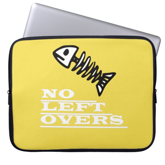 Kein Leftovers Fish Skelett Laptop Sleeve (Vorderseite)