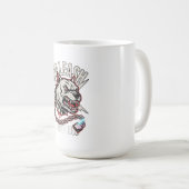 Kein Leine Pitbull Langarmshirt Kaffeetasse (VorderseiteRechts)