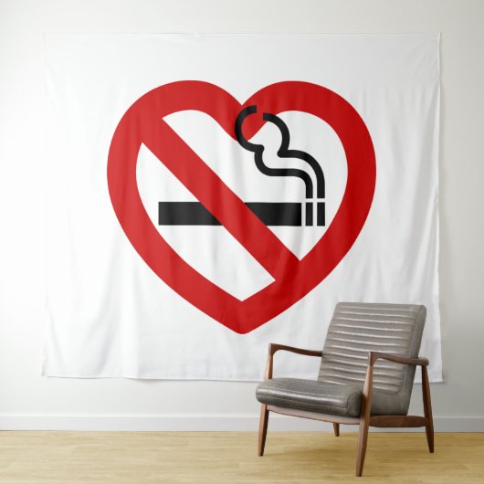Kein Liebe Für Rauchverbotsschild Wandteppich (Beispiel (Horizontal))