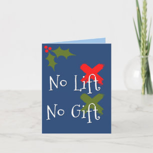 Kein Lift Kein Geschenk Fitnessstudio CrossFit Wei Karte