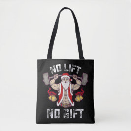 Kein Lift kein Geschenk Santa Gym Workout Fitness  Tasche