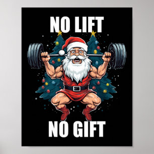 Kein Lift kein Geschenk Weihnachtsgymnasium Poster