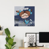 Kein Limits-City-Girl Poster (Heimbüro)
