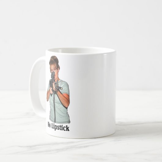 Kein Lippenstift Kaffeetasse (Vorderseite Links)